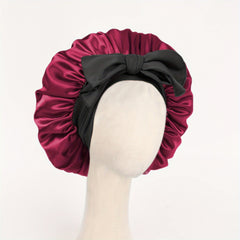 Adjustable Satin Silk Bonnet For Sleeping Hair with Tie Band