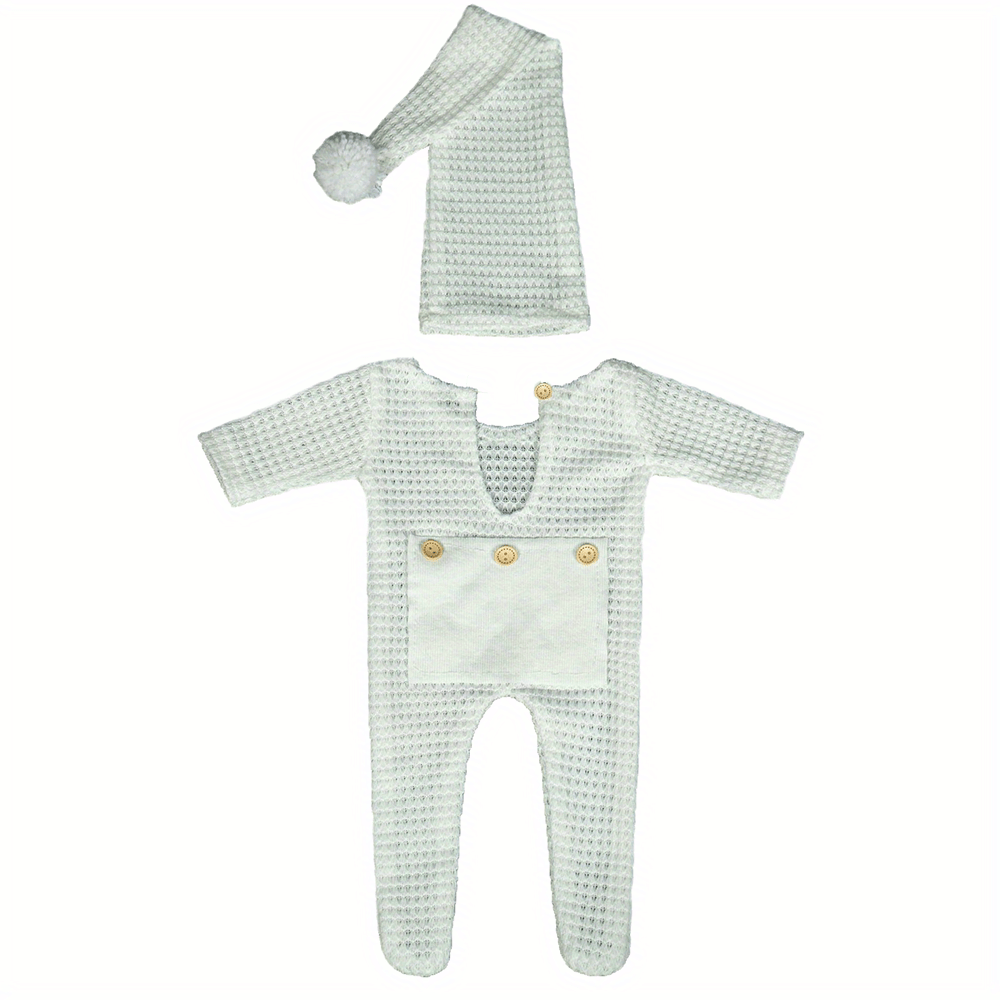 Newborn Photography Rompers Hat Set