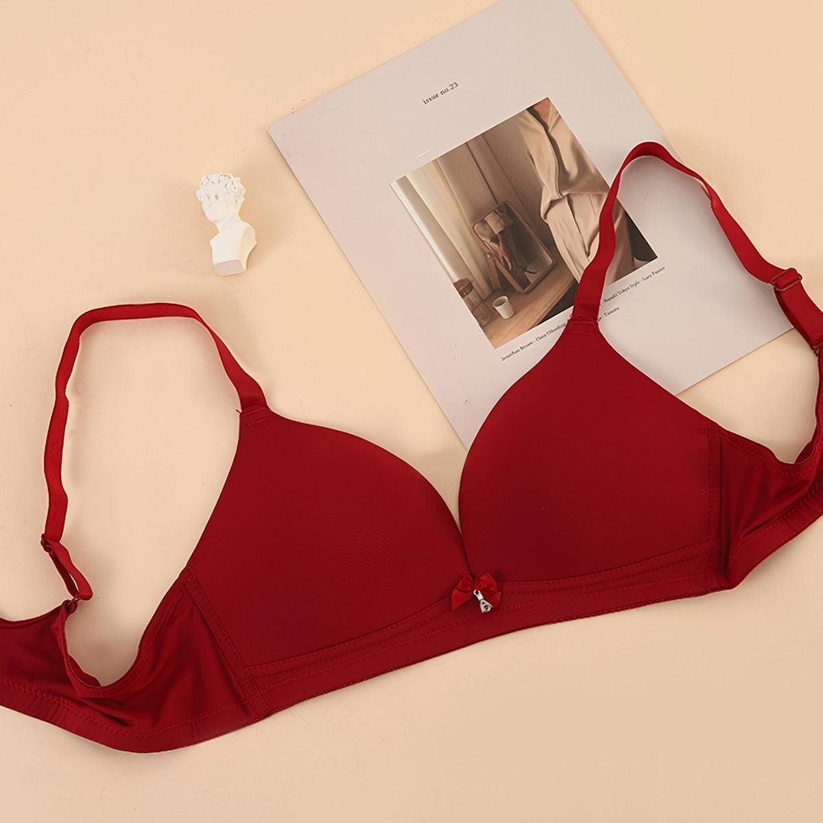 Bow Tie Push Up T Shirt Bra Women's Lingerie