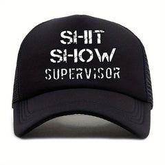 Interesting Words Print Men's Mesh Sun Hat