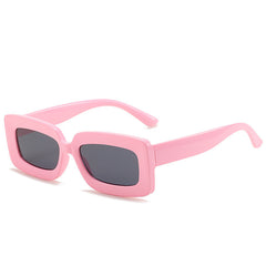 Vintage Rectangle Frame Green Pink Sunglasses UV400