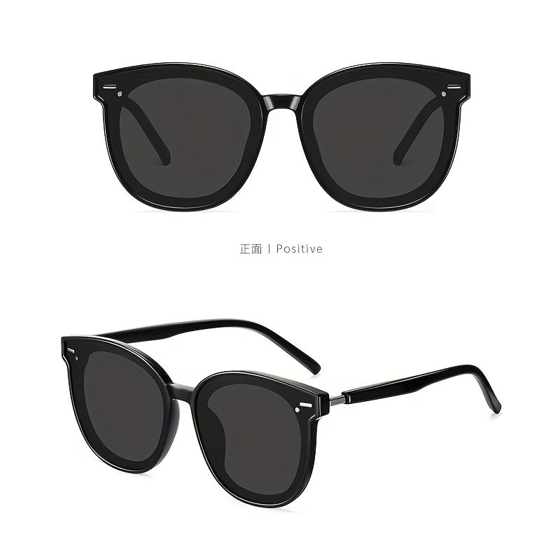 Men's Oval Frame Street Style Sunglasses with Glasses Box & Cloth