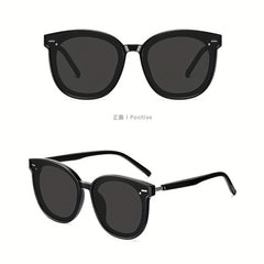 Men's Oval Frame Street Style Sunglasses with Glasses Box & Cloth