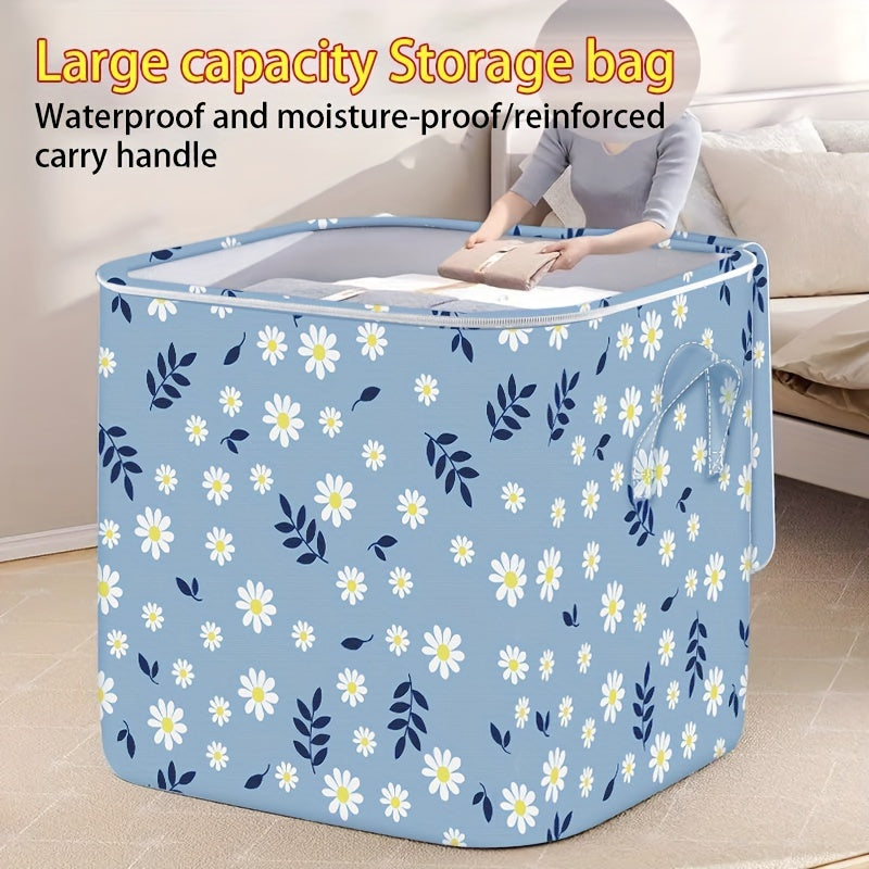 Large Daisy Pattern Storage Bag Clothes Organizer