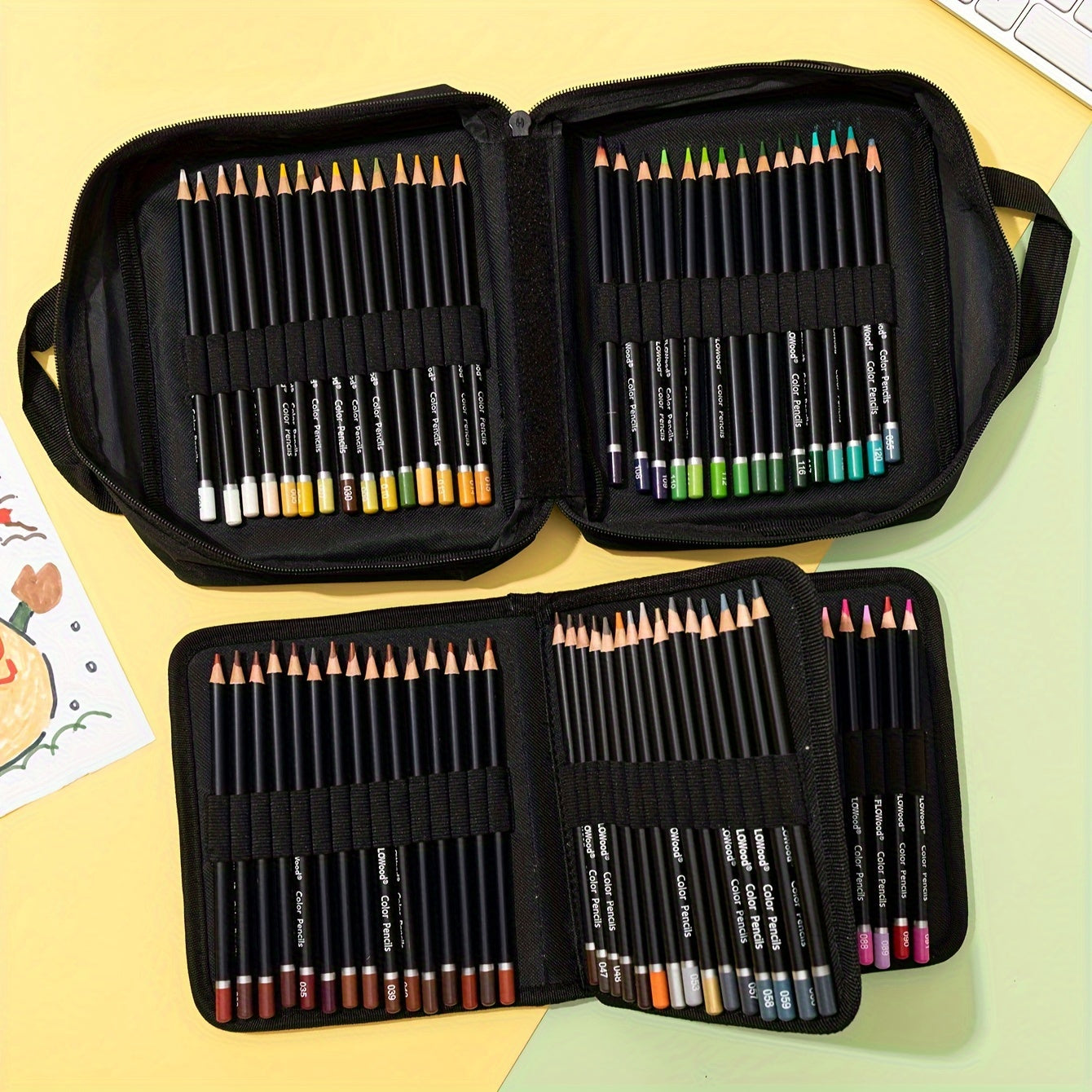 120 Professional Colored Pencils Set in Case for Sketching Drawing Art