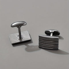 Striped Men's Cufflinks French Business Shirt Sleeve Studs