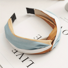 Block Fabric Knotted Hairband Retro Headband Hair Accessories