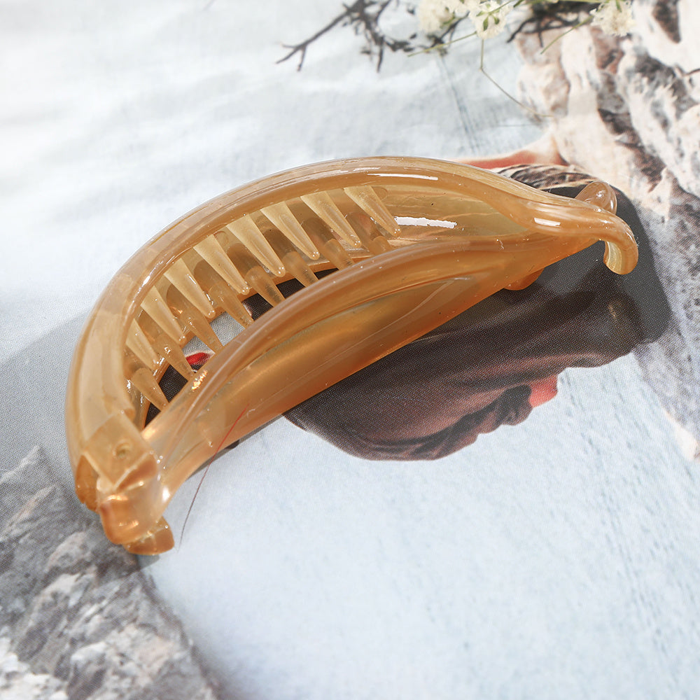 Translucent Hair Clip Girl Banana Clip Vertical Clip Ponytail Clip