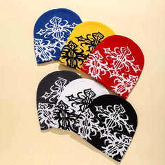 Men's Contrast Jacquard Knitted Hat Beanie