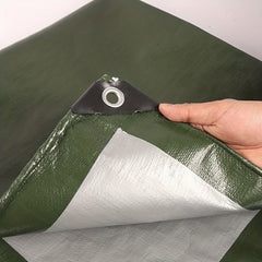 Green Silvery Tarp Heavy Duty Cover Grommets Dust Moisture proof Tarpaulin