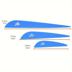 50pcs 7.62cm Arrow Vanes Rubber Feather Fletches for DIY Archery