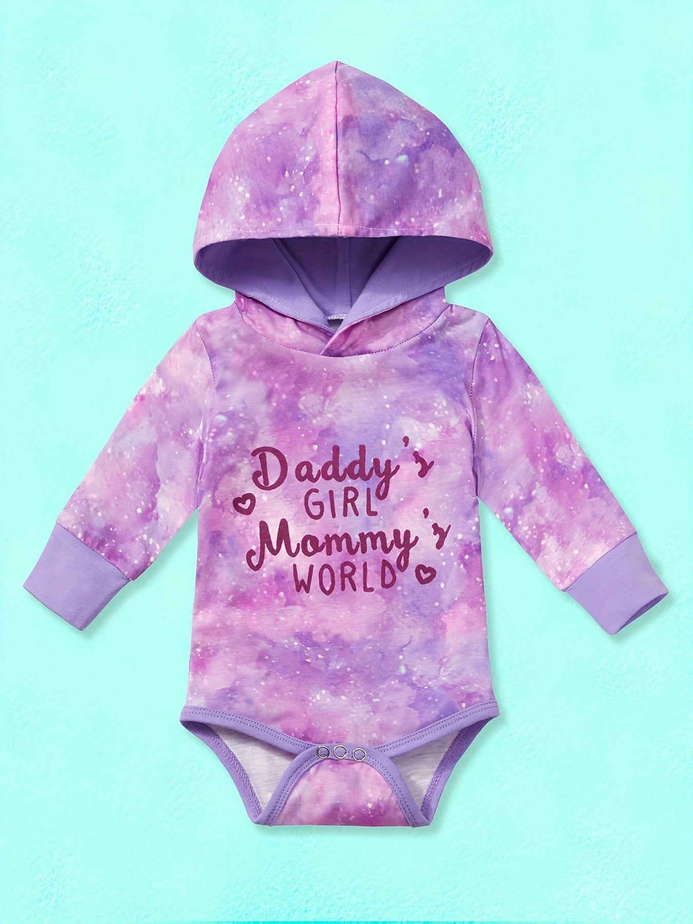 Baby Girls Tie Dye Hooded Bodysuit Sweatpants Set