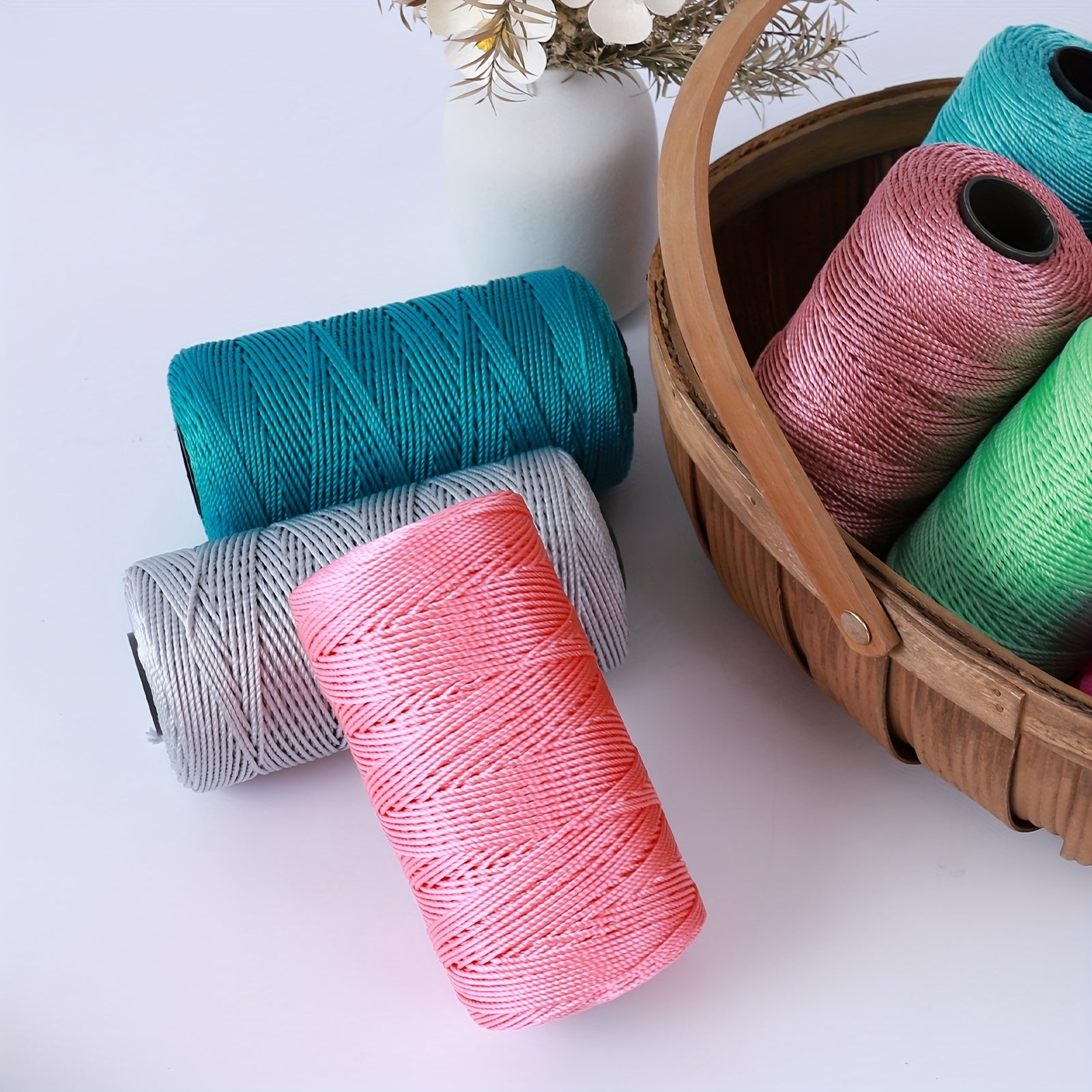 100g Crochet Yarn Braided Nylon Cord Rope DIY Jewelry Making Findings