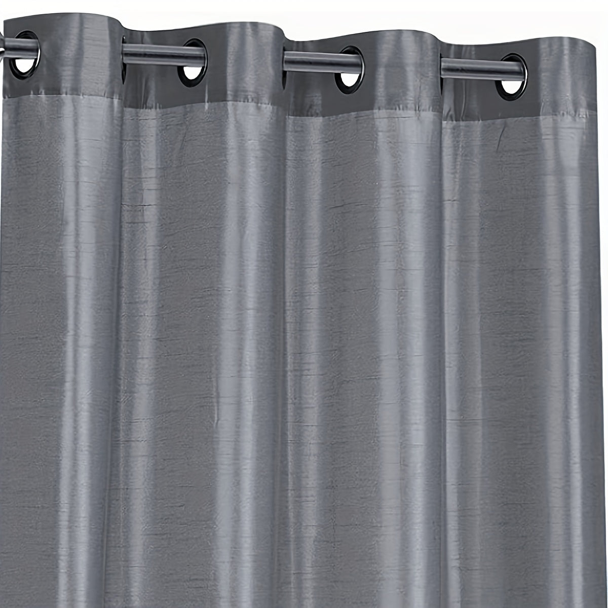 Faux Silk Grommet Top Window Curtain for Living Room Bedroom Kitchen Bathroom