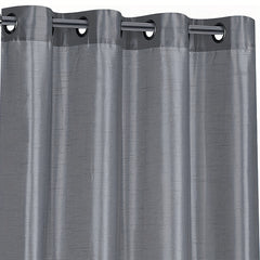 Faux Silk Grommet Top Window Curtain for Living Room Bedroom Kitchen Bathroom