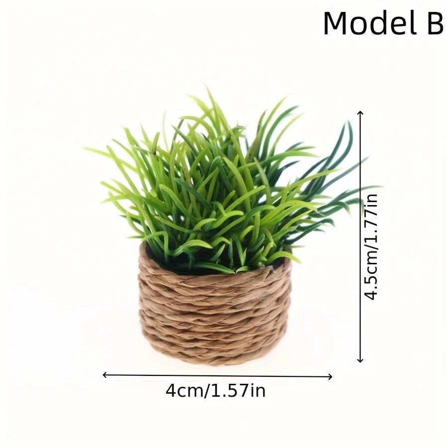 Miniature Green Plant Potted for DIY Home Decor