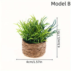 Miniature Green Plant Potted for DIY Home Decor