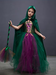 Halloween Witch Cosplay Costume & Accessories for Party Performance