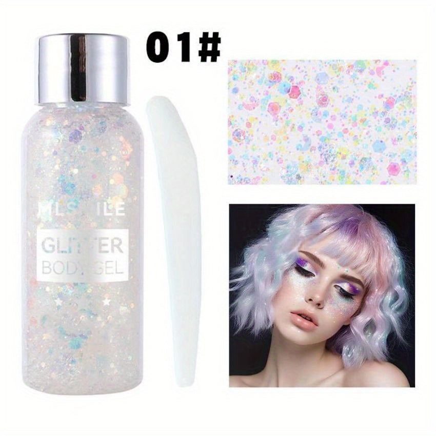 Glitter Eyeshadow Sequins Gel Body Face Stage Mermaid Scale Nail Art