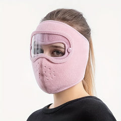Warm Face Mask Polar Fleece Windproof Goggles Anti-fog Mas