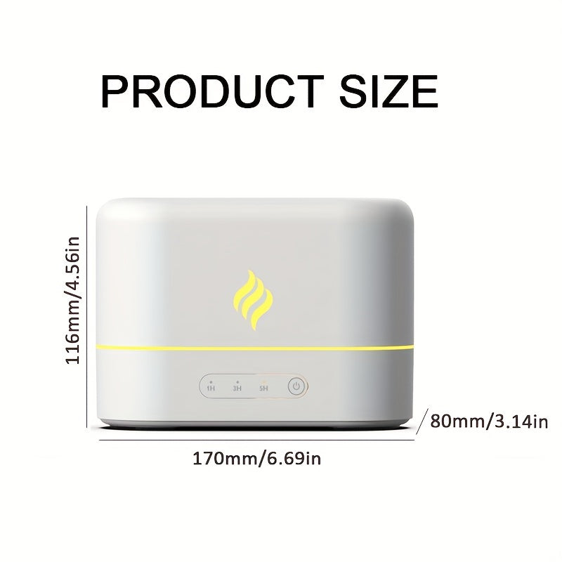 Simulated Flame Ultrasonic Humidifier Colorful Flame Portable Air Freshener