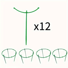 12pcs Plant Support Stakes Half Round Plant Cage Holder Flower Pot Climbing Trel