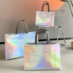 5pcs Laser Shopping Bags Gift Bags for Holiday Party Favor Bags