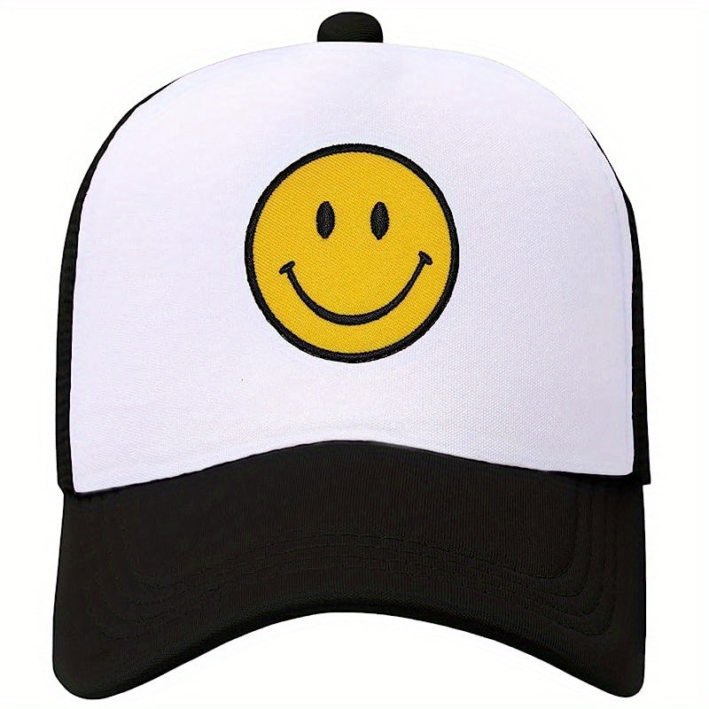 Vintage Mesh Trucker Hat with Smile Foam High Crown