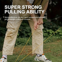 2pcs Windproof Reflective Rope for Camping with Buckle