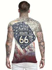 Men's Casual Street Style Stretch Tee Shirt For Summer