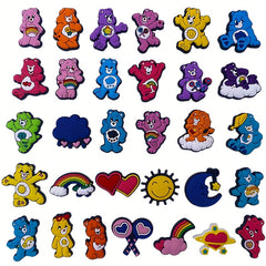 31pcs Cartoon Bear Shoe Charms for Crocs, Party Favors, Birthday Gift