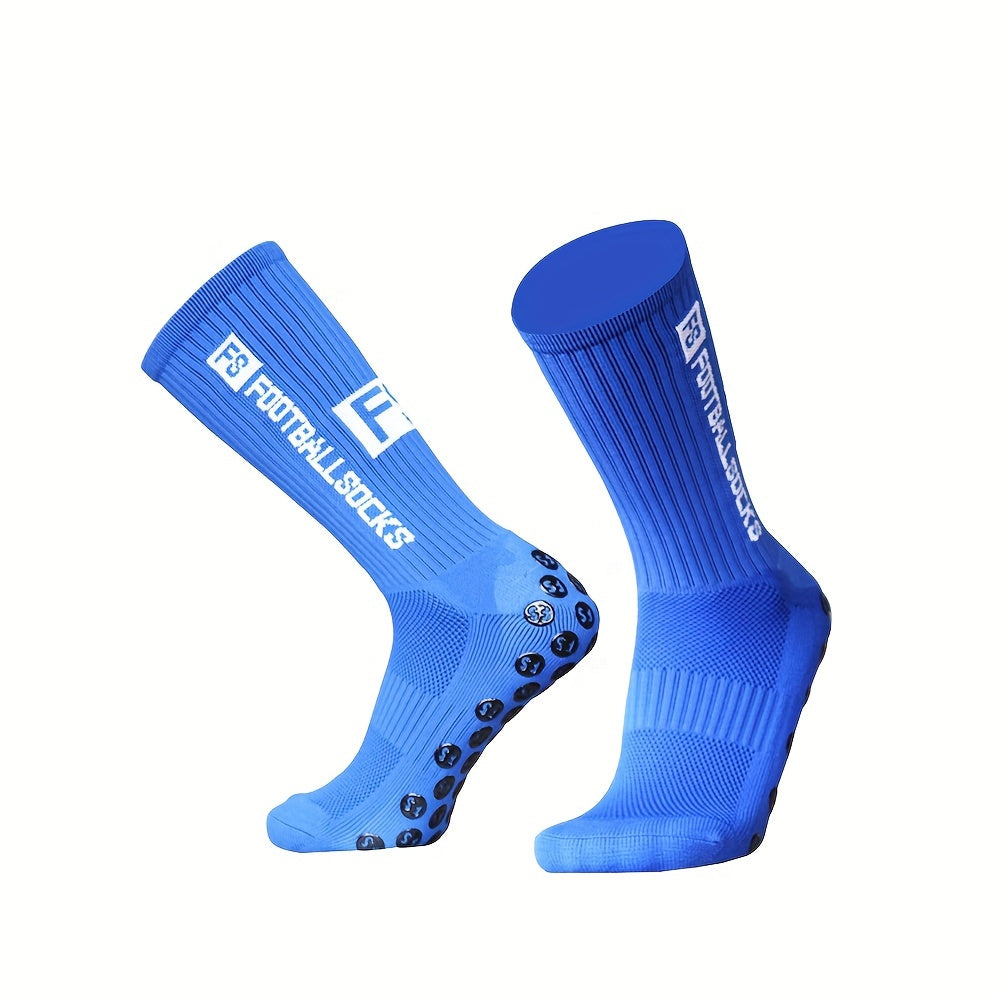 Men's Soccer Socks Non slip Football Socks Grip Crew Socks