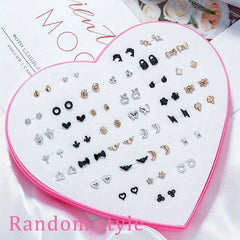 36 Pairs Mixed Hair Stud Earrings Set Women's Jewelry Women's Accessories