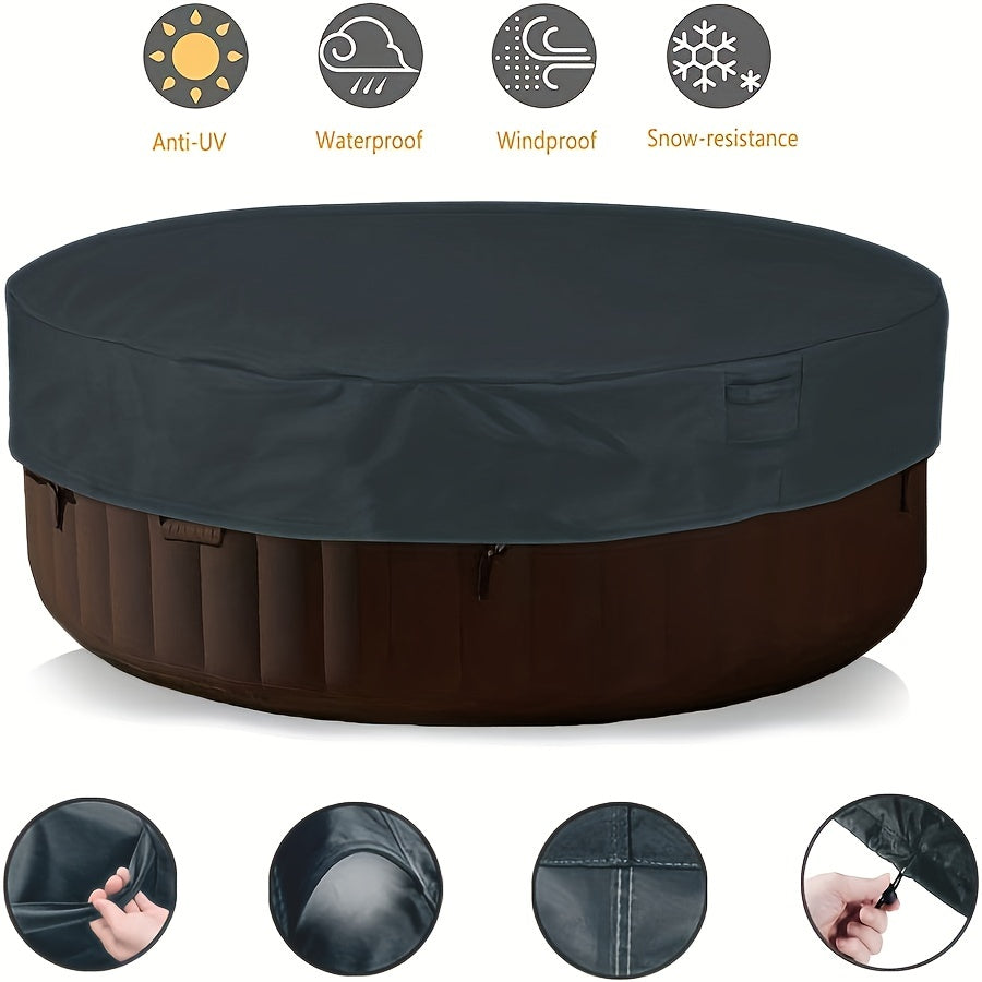 Balcony Round Hot Tub Cover Cap Waterproof