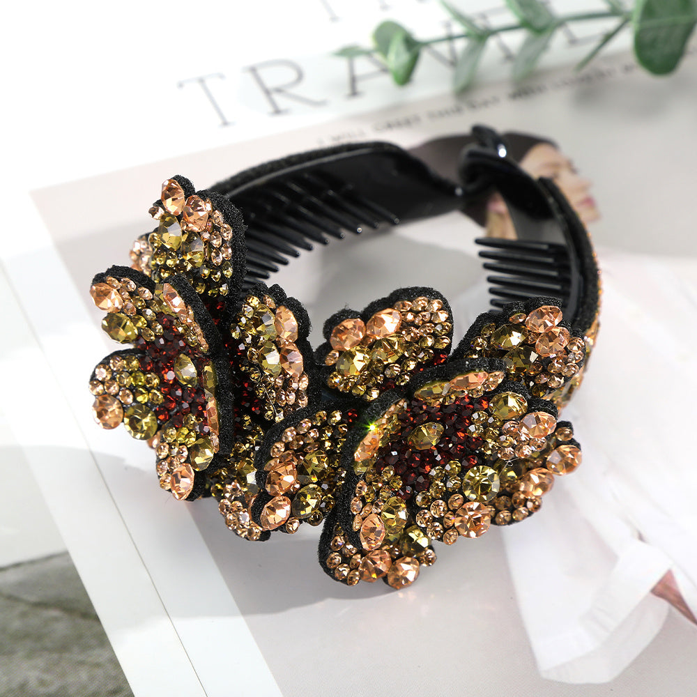 Rhinestone Flower Hair Clip for Women Birthday