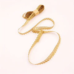DIY Golden Thread Lace Wedding Clothing Accessories Single Side Lace
