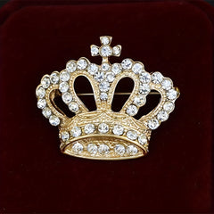 Rhinestone Crown Brooch Pin Men's Jewelry Garment Accessories
