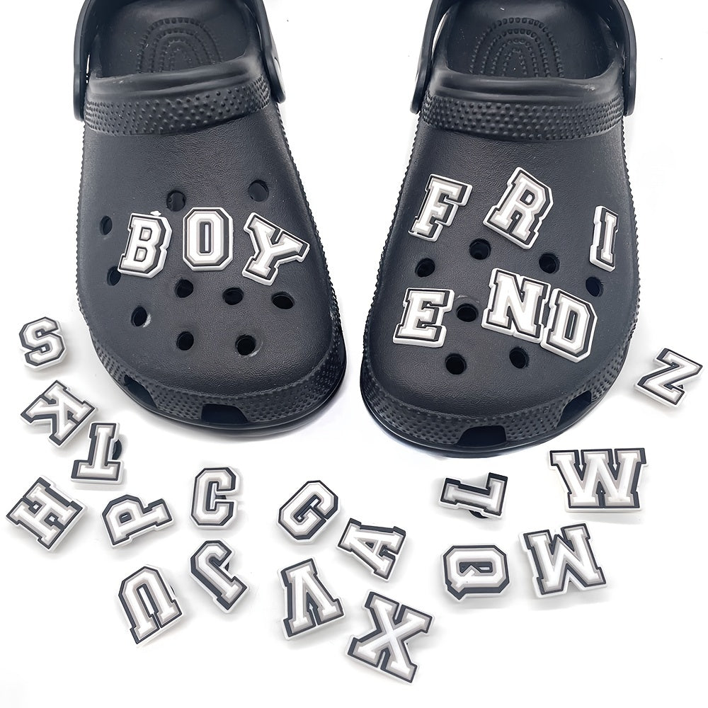 26pcs Alphabet Shoe Charms Decorations Party Favors Birthday Holiday