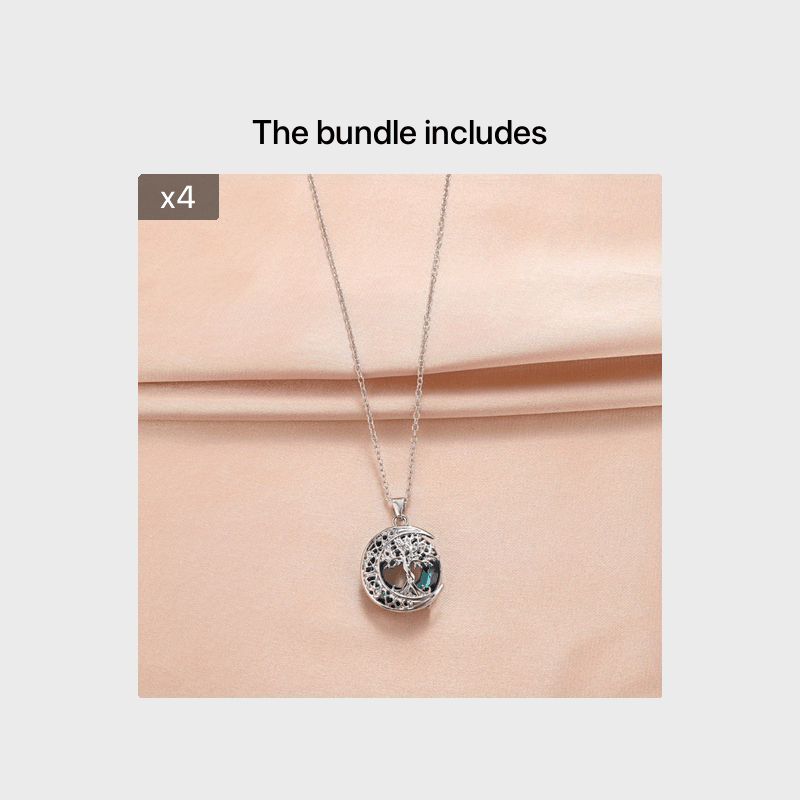 Tree Of Life Crystal Pendant Necklace Banquet Jewelry