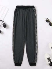 Boys Letter Print Elastic Waist Sports Pants
