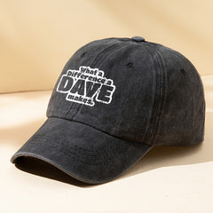 DAVE Letter Print Baseball Cap Sun Hat Trucker Hat