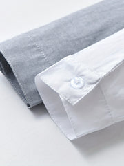 Boys Casual Long Sleeve Lapel Shirt for Summer Outdoor