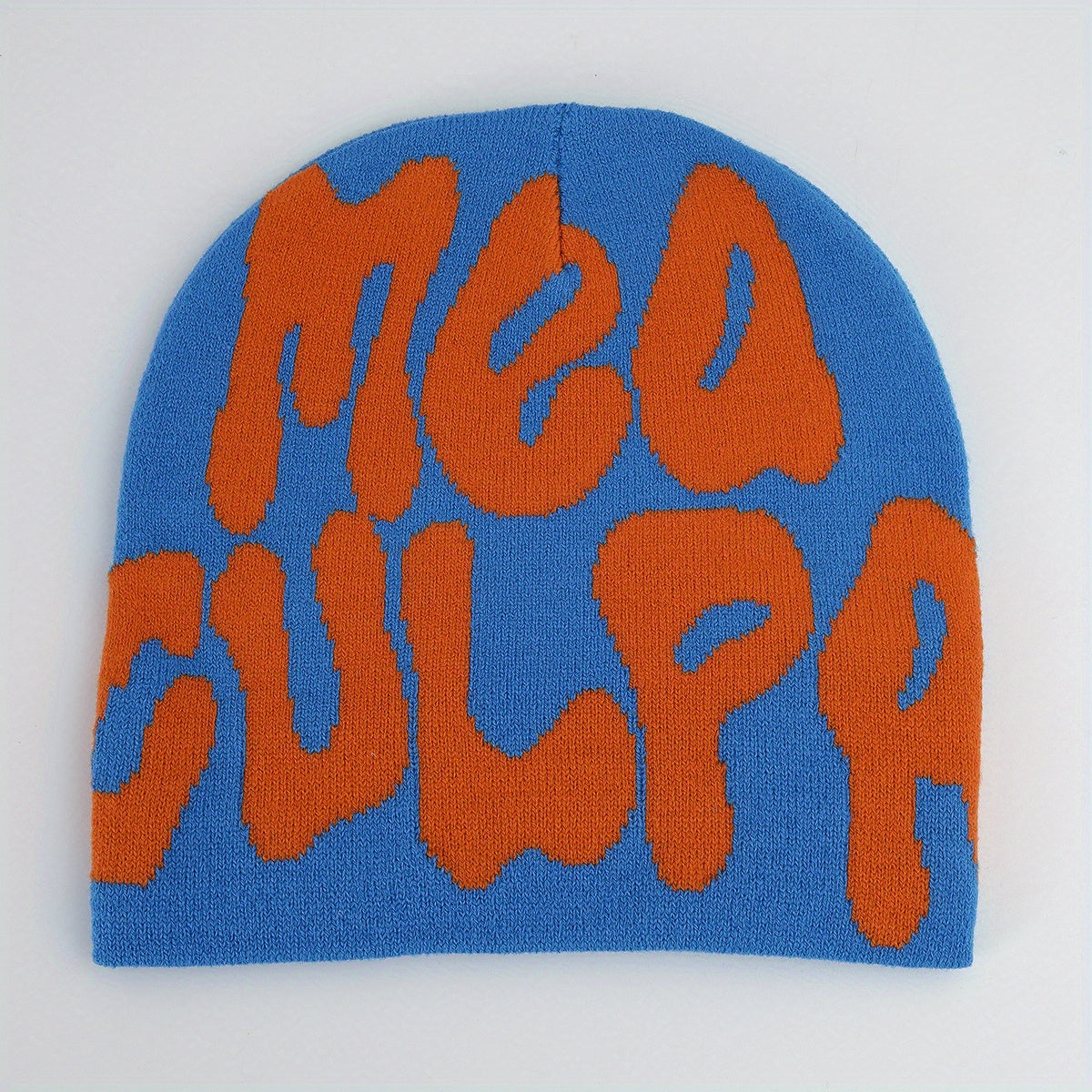 Y2K Knitted Beanie Cap Elastic Foldable Warm Skull Hat