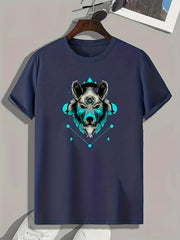 Animal Print Men's Sports Tee - Stylish Outdoors Fitness Clothing