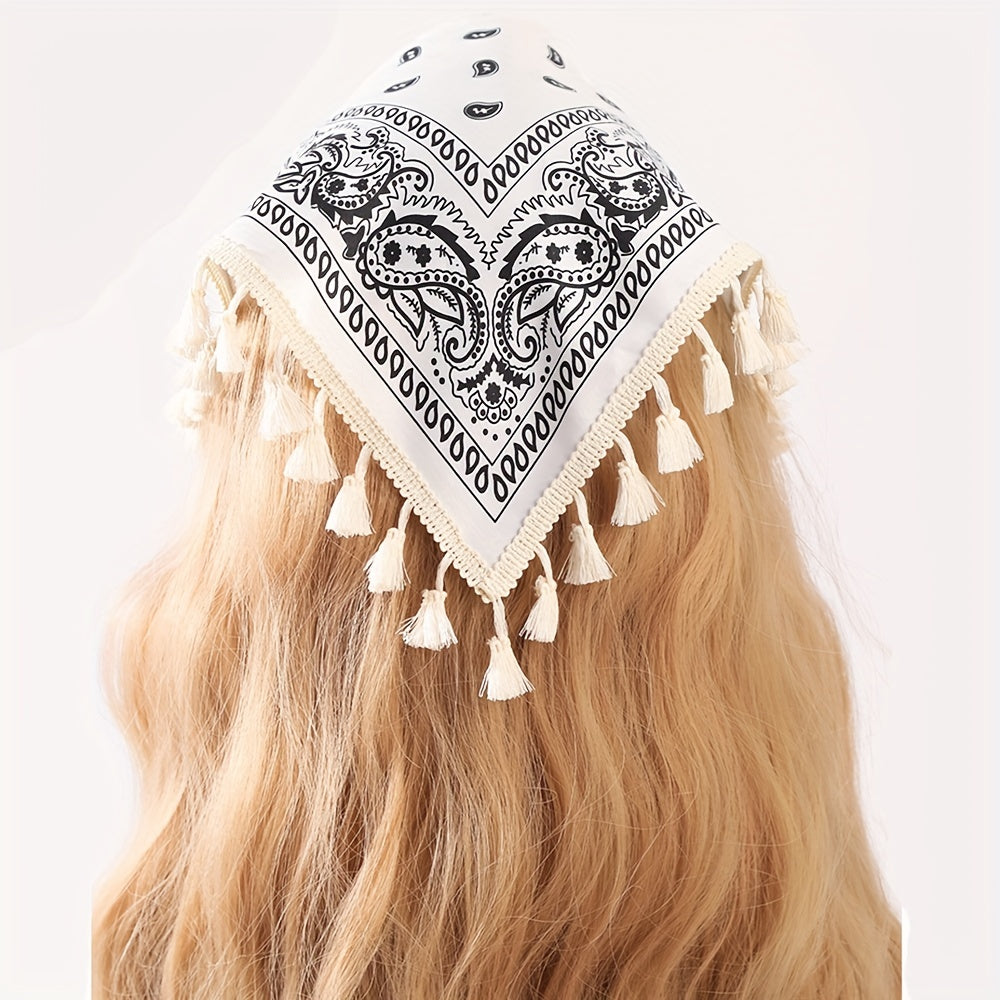 Bohemian Style Triangle Scarf Vintage Women Headband Hair Accessories