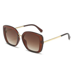 Leopard Square Sunglasses Vintage Eyewear Y2K Metal Driving Eyeglasses