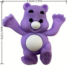 Purple Bear Cartoon Shoe Charms for Clogs Garden Shoes Decoration