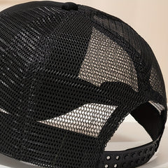 Skull Bear Trucker Hat Hip Hop Mesh Dad Cap For Women
