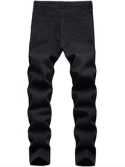 Men's Classic Ripped Jeans in Blue Wash
