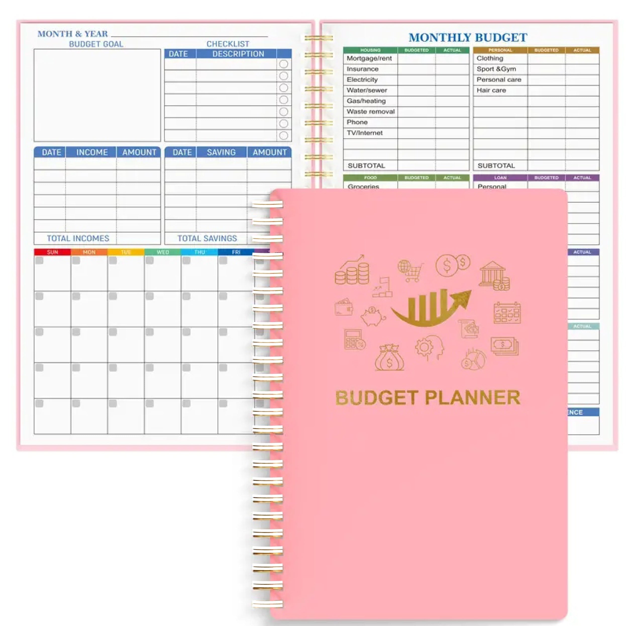1pc Budget Planner Manage Money Effectively Undated Monthly Finance Organizer